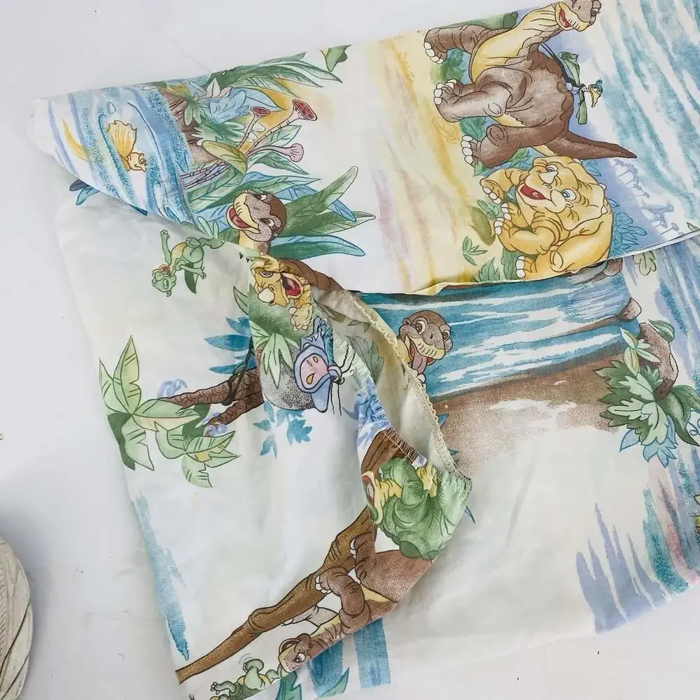 VTG 1987 Land Before Time Twin Bedding Sheet & Comforter Set 4 Pc JC Penney USA